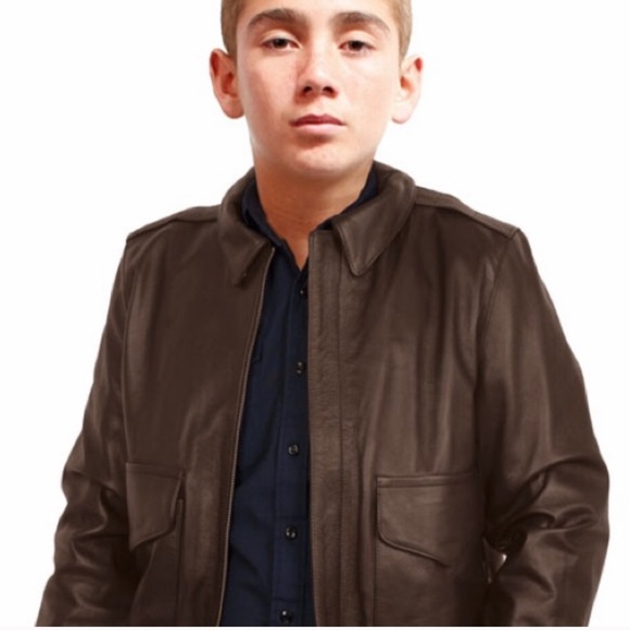 Other - Boys Leather flight jacket 10 Rare authentic